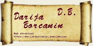 Darija Borčanin vizit kartica